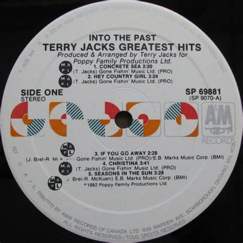 Terry Jacks – Into The Past...Terry Jacks Greatest Hits - 1982 – Vinyl ...