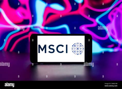 In this photo illustration, the MSCI logo is seen displayed on a mobile ...