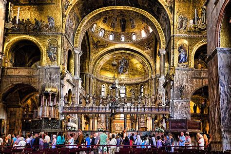 Interior St Marks Basilica Venice Photograph by Jon Berghoff