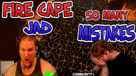 Fire cave Jad battle. So many mistakes, Can we complete it!?!?! Osrs Fire cape grind - YouTube