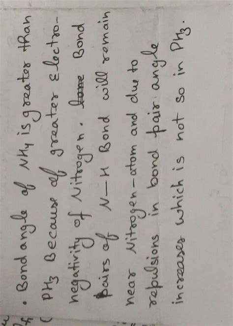 Why the bond angle in NH4 is more than PH3 - Chemistry - Chemical Bonding and Molecular ...