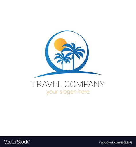 Travel company logo template tourism agency Vector Image