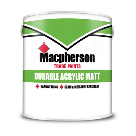 Macpherson Acrylic Durable Matt Brilliant White Paint