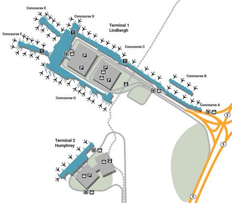 Minneapolis Airport Terminal Map - Atlanta On A Map