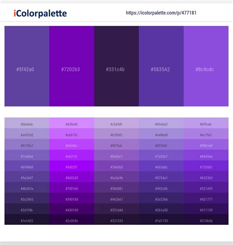 Midnight Purple Color Palette - Fititnoora