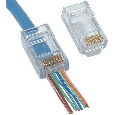 PLATINUM TOOLS 100010B EZ-RJ45 CAT6+ CONNECTOR 100 PC. BOX 100010B EZ ...