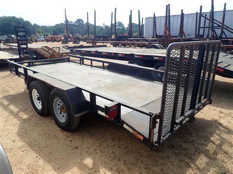 UTILITY TRAILER, - T/A, 16' LENGTH, DOVETAIL, FOLD DOWN RAMPS