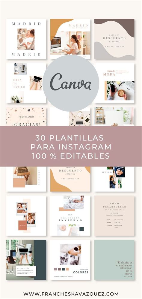 PLANTILLAS DE INSTAGRAM PARA EDITAR EN CANVA | Plantilla de instagram ...