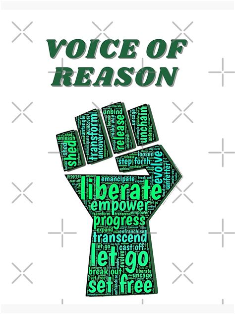 "VOICE OF REASON" Poster by LaBelleMaison | Redbubble