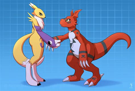 [Comm] Renamon/Guilmon by Spritedude on DeviantArt