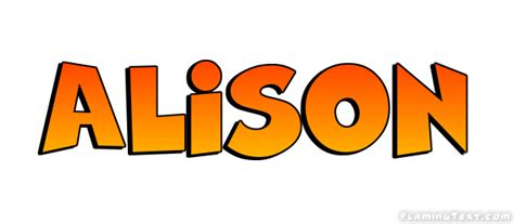 Alison Logo | Outil de conception de nom gratuit à partir de texte flamboyant