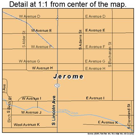 Jerome Idaho Street Map 1641320