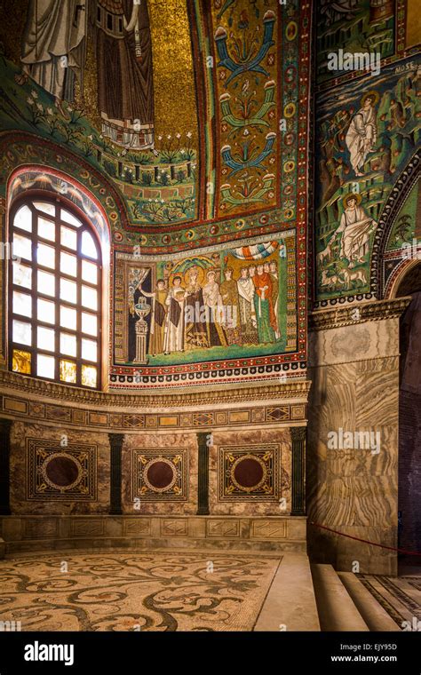 interior of apse, Basilica of San Vitale, Ravenna, Italy Stock Photo ...