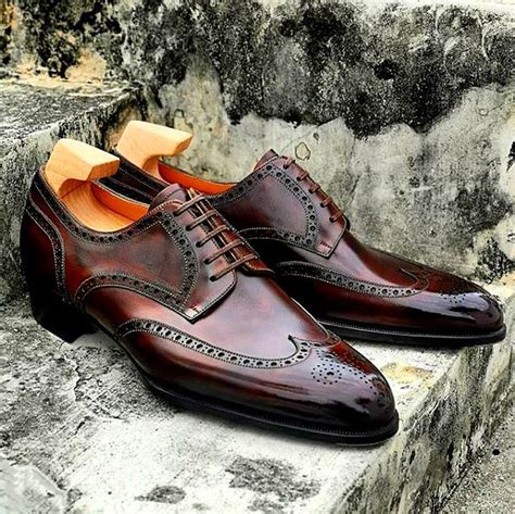 Leather Wingtip Shoes for Men in 2020 | Dress shoes men, Wingtip shoes ...