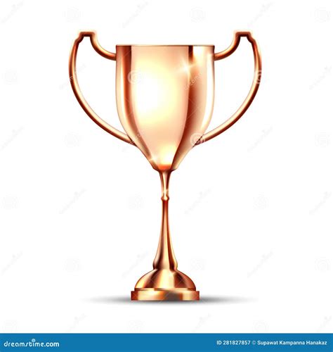 3d Luxury Bronze Trophy Design Vector Illustration Stock Vector ...