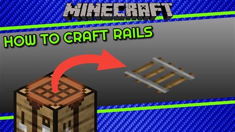 How to Craft Rails in Minecraft - YouTube