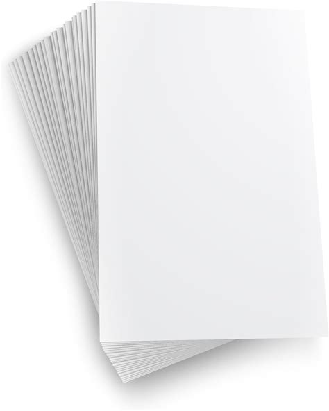 White Cardstock Printer Paper By Hamilco 50-Pack- 8.5 x 11 Thick Card Stock For Card Making ...