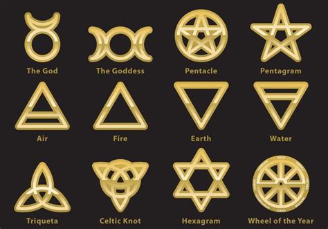 Wiccan Symbol Vectors 97571 Vector Art at Vecteezy