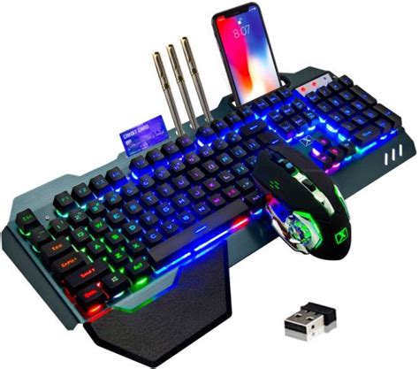 China RGB Computer Teclado Y Mouse Inalambrico LED Light Gaming Wireless Keyboard and Mouse Set ...