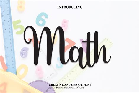 Math Font by Strongkeng Old · Creative Fabrica