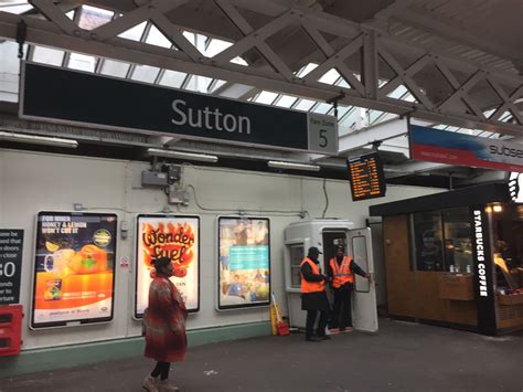 Sutton Train Station Sutton Surrey England on Tuesday 14 November 2017 ...