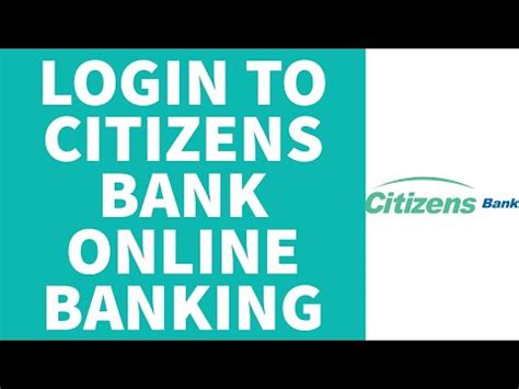 Citizen Bank: How to Login to Citizens Bank Online Banking Account | Sign-In Citizen Bank Online ...