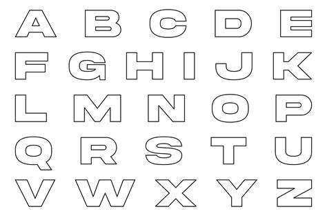 Big Cut Out Letters - 10 Free PDF Printables | Printablee