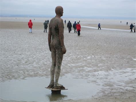 'Another Place' by Antony Gormley on Crosby Beach near Liverpool ...