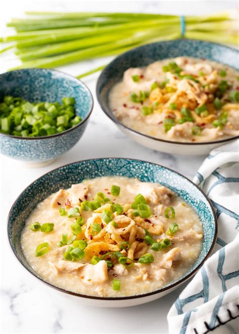 Chicken Congee Recipe (Instant Pot Jook Rice Porridge)