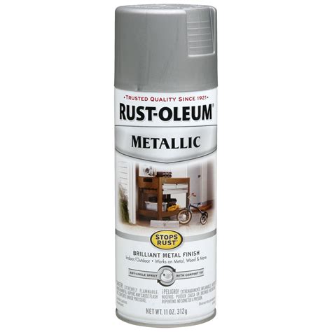 RUST-OLEUM 7277830 Metallic Spray Paint, Matte Nickel, Metallic, 11 oz ...