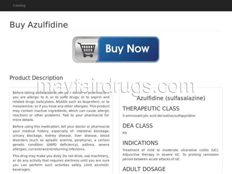 Buy Azulfidine | Sulfasalazine Azulfidine And Methotrexate - Azulfidine 500 Mg Side Effects