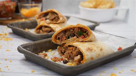 Cheesy Pulled Pork Burritos