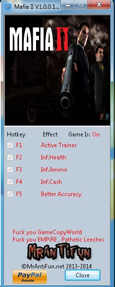 Download Trainer Mafia 2 - eversm