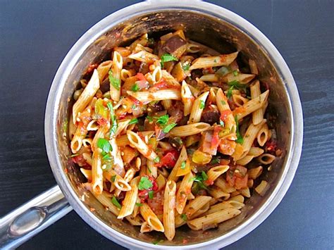 Eggplant Caponata Pasta - Budget Bytes