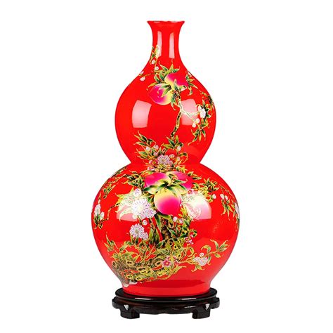 Traditional Chinese Antique Enamel Ceramic Big Floor Vase 61cm Height Large Porcelain Gourd ...