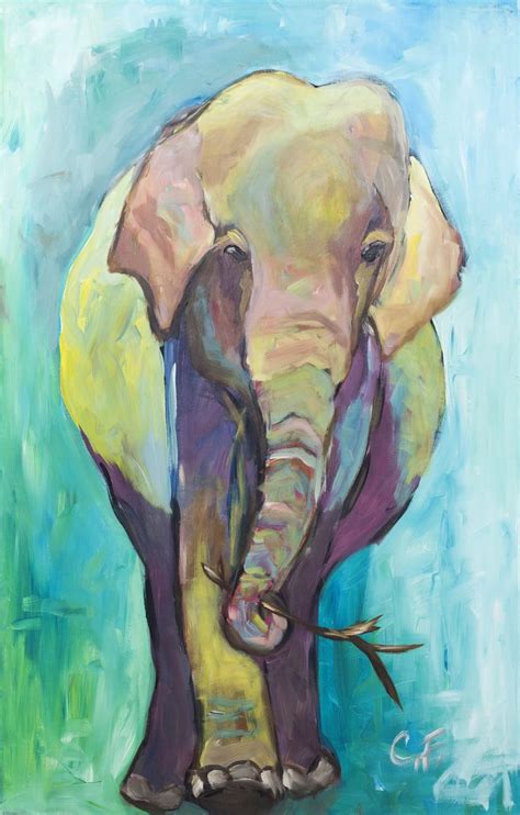 'Asian Elephant' - Print | Asian elephant, Elephant print, Acrylic artwork
