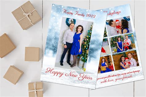 Happy New Year Card Photoshop Template Graphic by BVR Presets Store ...