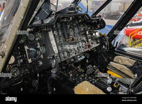 Cockpit of a Westland Wessex HC2 Stock Photo - Alamy