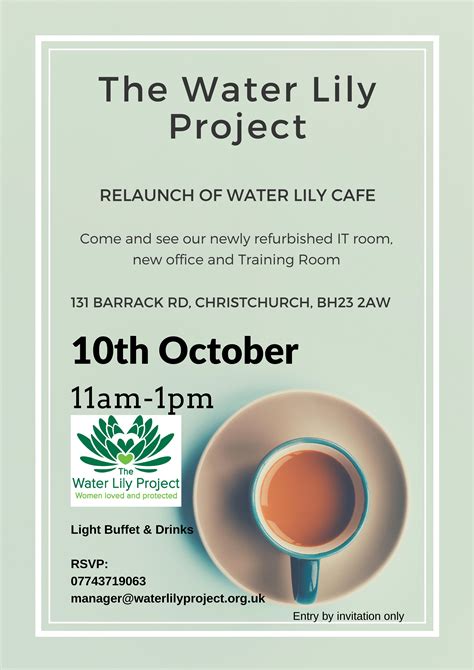 Relaunch Event – By invitation only | The Waterlily Project