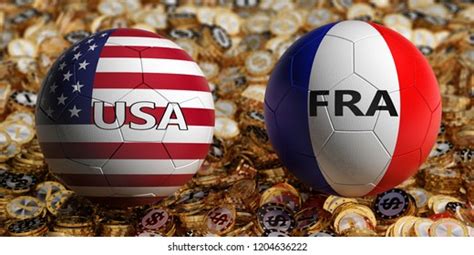 France Vs Usa Soccer Match Soccer Stock Illustration 1204636222 ...