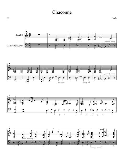 Chaconne BWV 1004 by Busoni-Bach Sheet music | Download free in PDF or ...