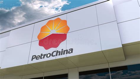 PetroChina Logo on the Modern Building Facade. Editorial 3D Rendering ...