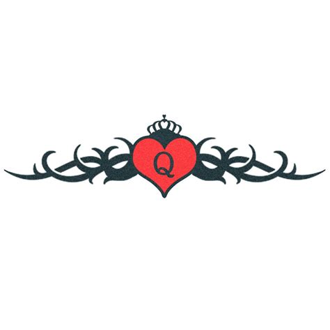 Queen of Hearts Lower Back Tattoo - Etsy