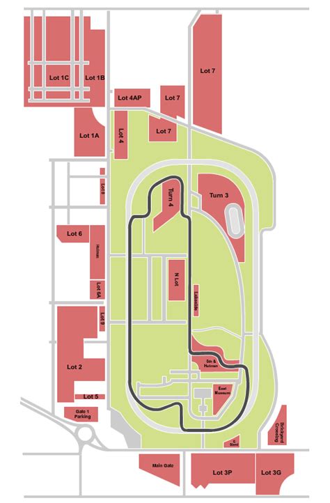 Indianapolis Motor Speedway Parking Lots Seating Chart | Indianapolis Motor Speedway Parking ...