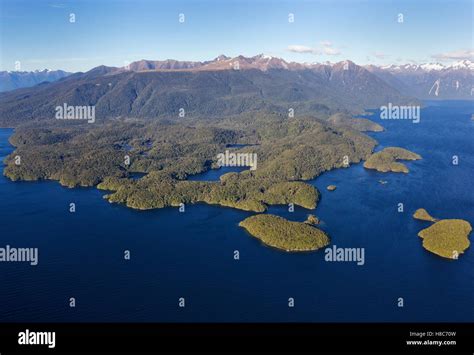 Aerial view of islands, New Zealand Stock Photo - Alamy