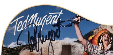 Ted Nugent Autographed Great White Buffalo Guitar