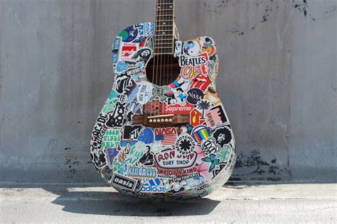 Custom Sticker Guitar - Etsy Canada