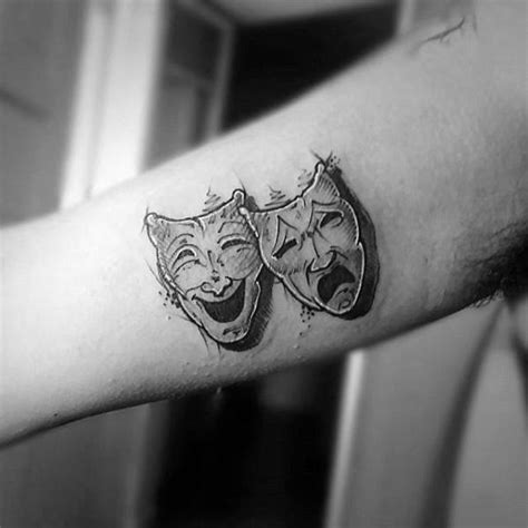 60 Drama Mask Tattoo Designs For Men - Theatre Ink Ideas