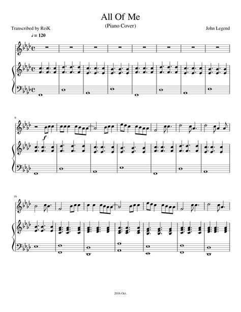 All Of Me Sheet Music John Legend Piano Solo | lupon.gov.ph