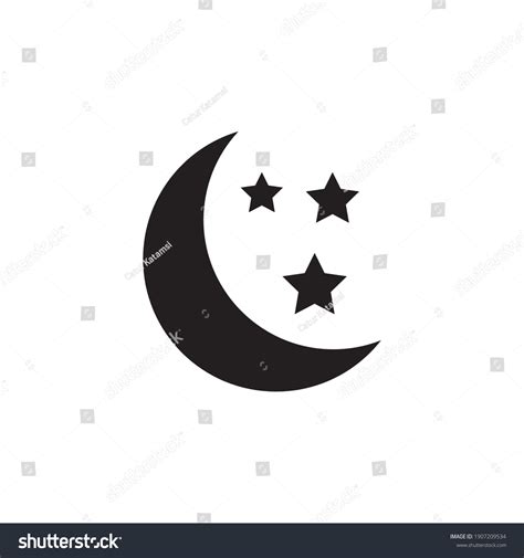 Moon Logo Icon Vector Design Template Stock Vector (Royalty Free ...